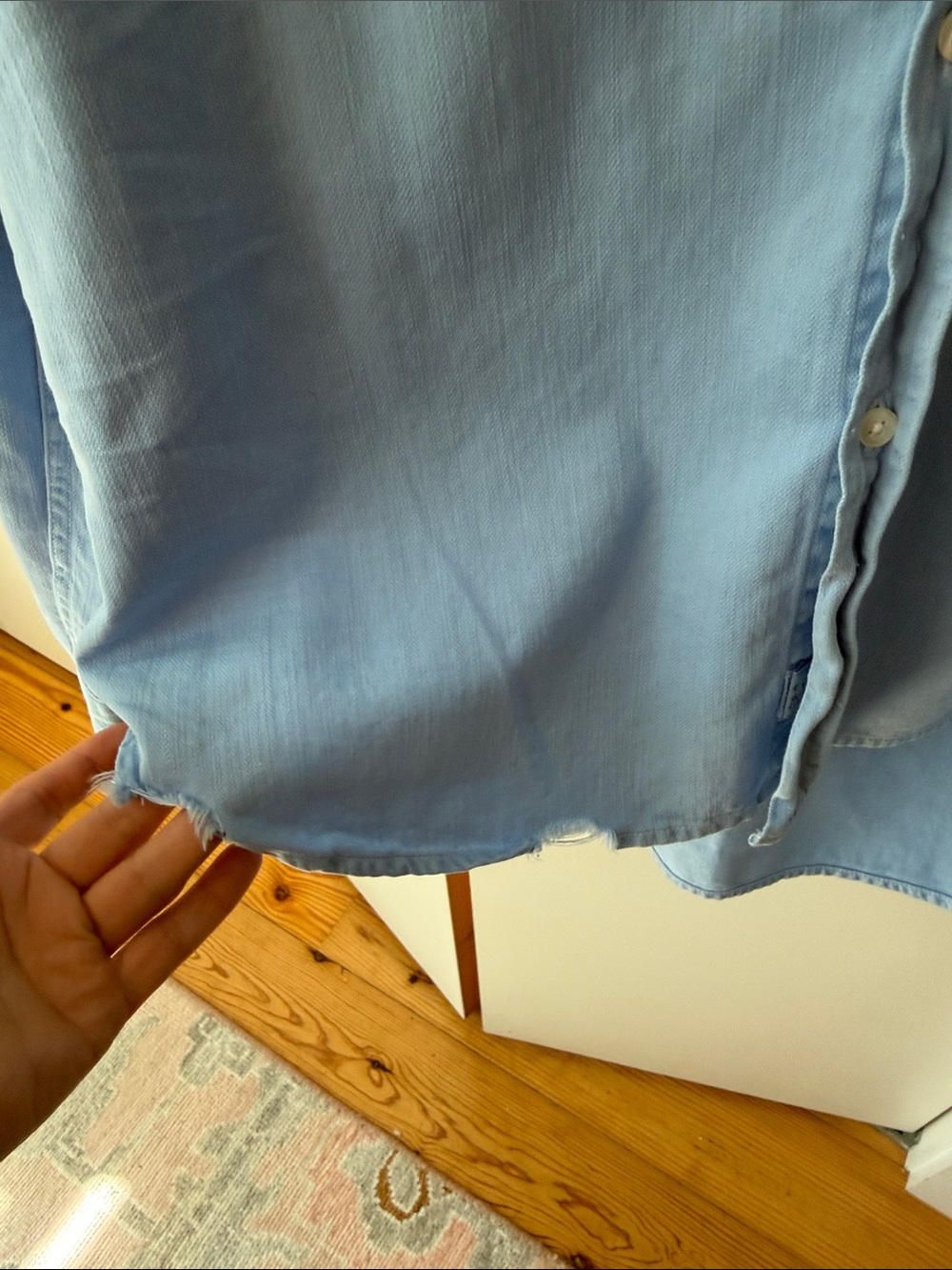 Frank & Eileen Light Blue Women's Button-Down Shirt - Picture 3 of 4
